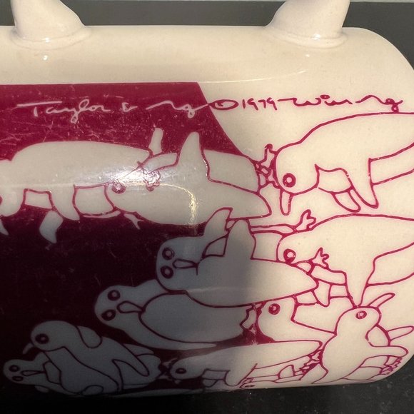 1984 TAYLOR & NG Frolicking Naughty Penguins Mug Nitetime Animates Collection - Picture 6 of 13